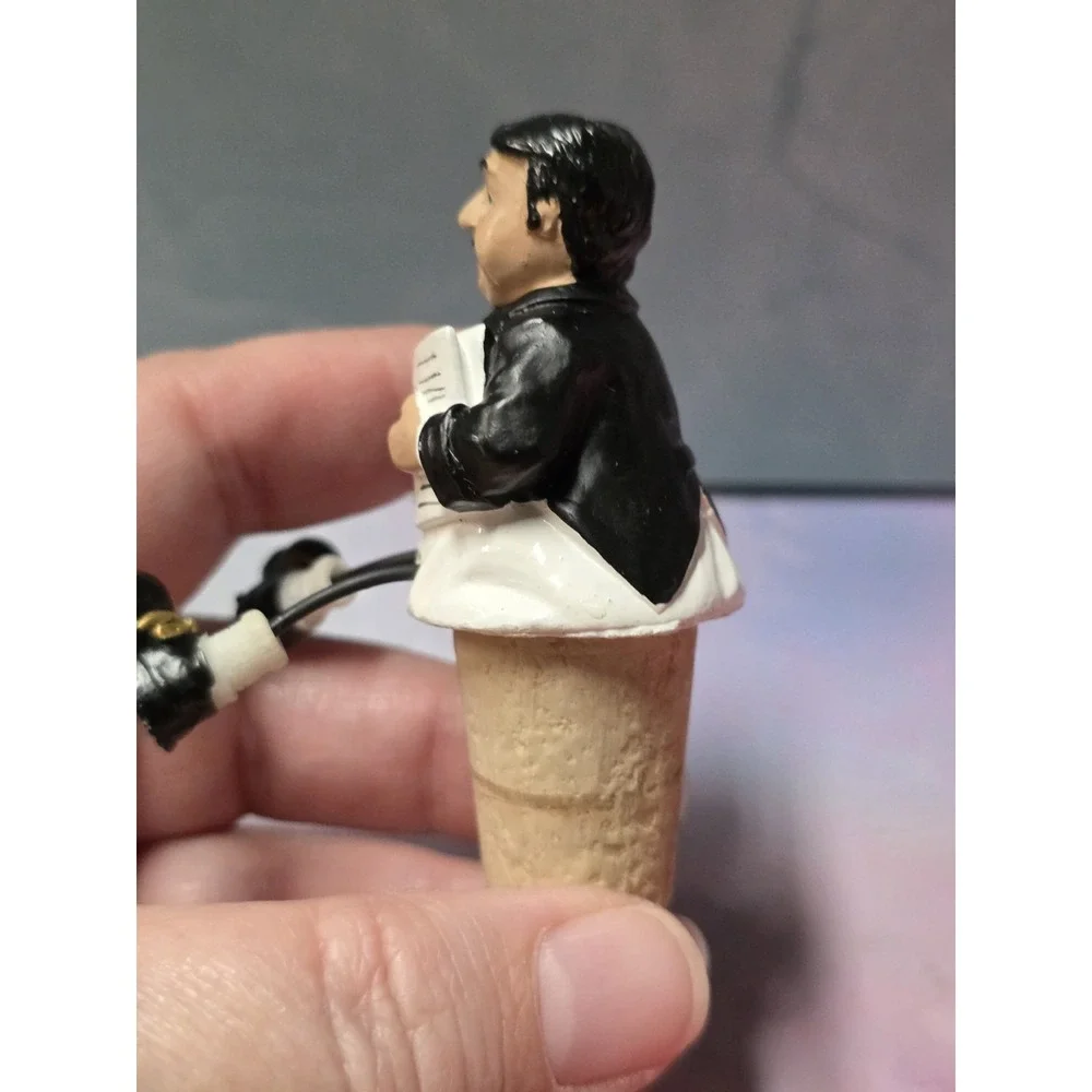WINE BOTTLE TOPPER Figural Shaped WAITER Legs Dangle